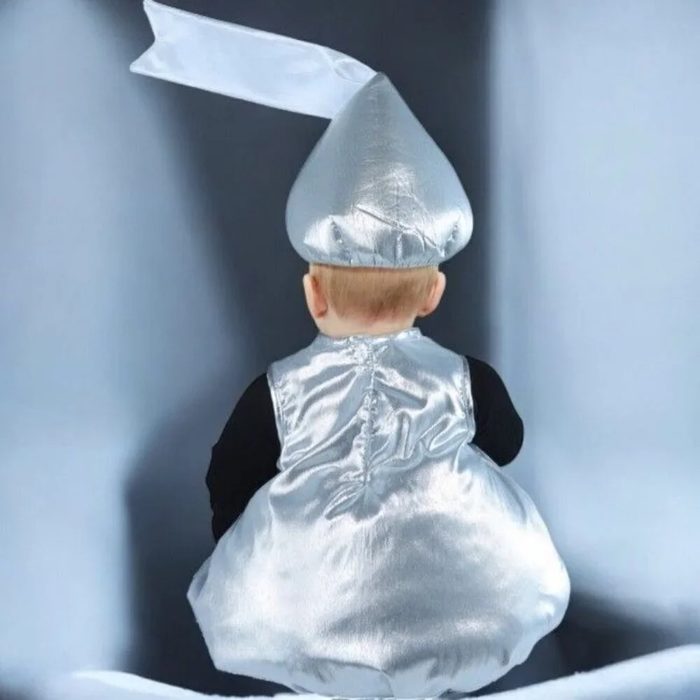 Rubies Hersheys Kisses Infant Costume 6-12 Months Silver Tunic Hat Halloween NEW - Picture 4 of 9